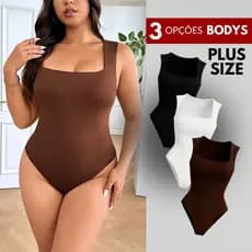 Blusa Plus Size Feminina Body Feminino Plus Size Blusa Academia Feminina Body Modelador Bory Bore Body Preto Marrom Bori