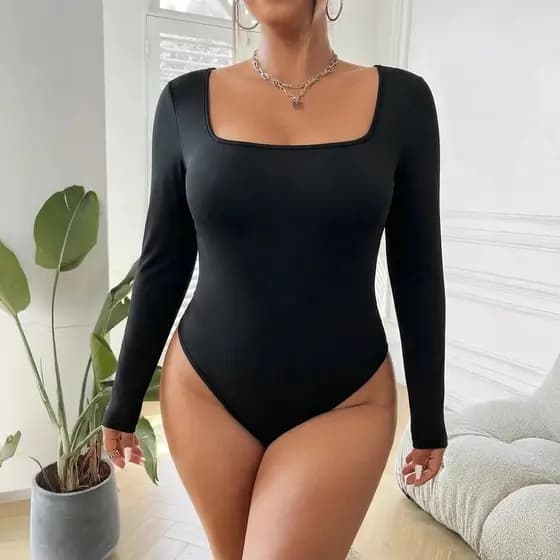 Body Manga Longa Plus Size Body Modelador Alta Compressão Bodyfeminino Body Manga Longa Feminino Body Manga Longa