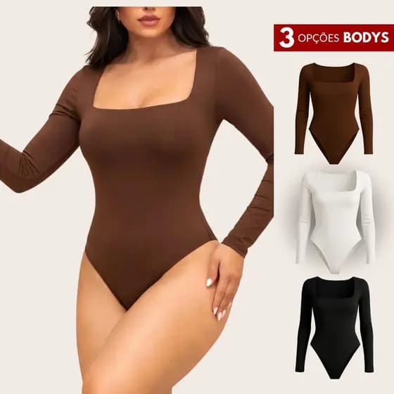 Body Manga Longa Body Modelador Alta Compressão Bodyfeminino Body Manga Longa Feminino Body Manga Longa Plus Size