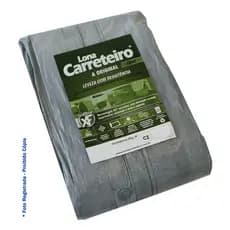 Lona Carreteiro Leve 5x4 Cinza 100 Micras Multiuso Impermeável