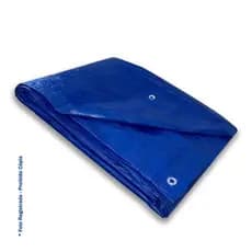 Lona Plástica Encerado C/ Ilhós Azul 3x3 100 Micras Caminhão + 10M de Corda