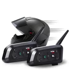 02 Intercomunicador V6 Pro Plus Capacete Bluetooth Fone De Ouvido Comunicador Headset Moto Duplo