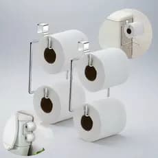 Kit Suportes Duplo Luxo Porta Papel Higiênico Caixa Acoplada Banheiro Organizadores Papeleira Barato