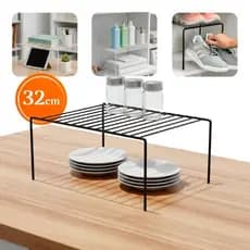 Kit 3 Organizador De Armário Prateleiras Para Cozinha Multiuso Suporte Rack