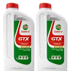 Kit com 2 óleos lubrificantes Castrol 20w50 Gtx Anti-borra API SL