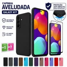 Capinha Capa Samsung Galaxy A17 4G/5G Anti Impacto Aveludada + Película de Cerâmica