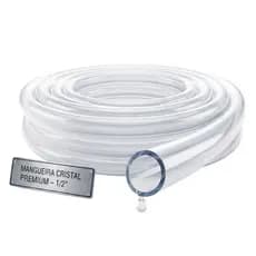 Mangueira Cristal 12mm Transparente Atóxica 1/2" X 1,5mm Ideal Para Aquários e Lagos