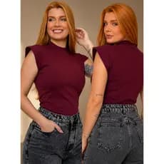 T-shirt Muscle Tee Camiseta Feminina Casual Elegante Blusa 100% Algodão