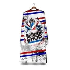 Capa De Corte Barbearia Personalizada Barbershop Branco Profissional