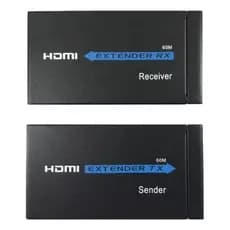 Extensor Hdmi 60m Cabo De Rede Conversor Rj45 Ip  Cat 5e/ 6 Adaptador