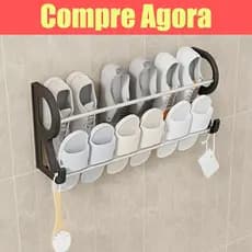 Sapateira de Parede Sortida 6 Pares Premium c/ Adesivo Auto Colante