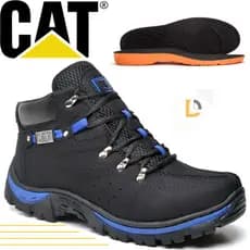 Bota Masculina Coturno CAT Adventure Bota Trabalho + Palmilha Ortopédica em Gel