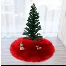 TAPETE PARA ÁRVORE DE NATAL VERMELHO DE 80cm