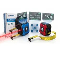 Trena Laser Digital 50 Metros Tela lcd Exbom Multifuncional  Medição de Área, Volumes e Muito Mais