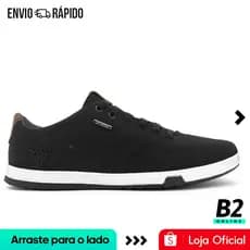 Sapatênis Pegada Element Masculino Casual Preto Original Com Nota Fiscal e Garantia