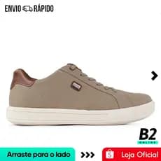Sapatênis Pegada Style Casual Masculino Bege Original Com Nota Fiscal e Garantia