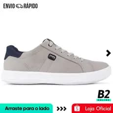 Sapatênis Pegada Style Casual Masculino Cinza  Original Com Nota Fiscal e Garantia