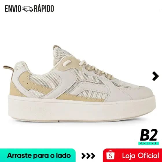 Tênis Ramarim Crystal Casual Feminino Bege Original com Nota Fiscal e Garantia