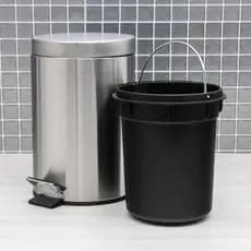Lixeira Inox 12 Litros lixeiras com tampa ambiente limpo e organizado Lixeiras modernas Banheiro