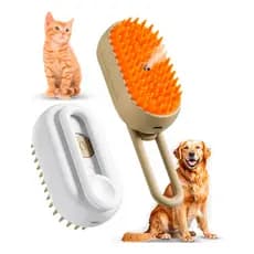 Escova Pet A Vapor 3 Em 1 Removedor Pelos Para Cães E Gatos