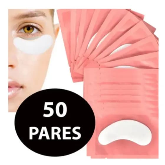 kit Com 50 Pares Protetor Pálpebra Alongamento de Cílios Patch Pad Gel Cílios