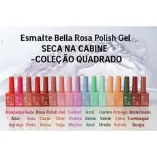 40 Cores De Esmalte Bella Rosa Polish Gel Seca Na Cabine - Coleção Quadrado