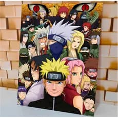 Quadro Decorativo Naruto Turma Anime Naruto Kakashi Sakura Sasuke Gekk
