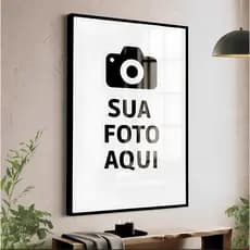 Quadro Decorativo Personalizado Com Sua Arte/Foto Aqui Lindo Sala Quarto Cozinha Hall Escritório
