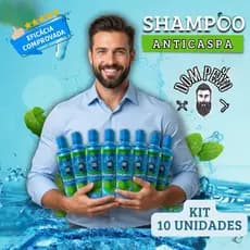 10x Shampoo ANTICASPA Dom Pelo ENVIO IMEDIATO - CAIXA Com 10 Unidades Shampoo Anticaspa Dom Pelo