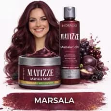 KIT Shampoo + Máscara Tonalizante Matizze Hidralise Marsala Intenso S/ Amônia 100% Natural