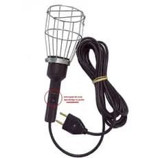 Pendente Luz com liga e desliga - Gaiola de arame  ligar em 110/220v. 5 Mt. Fio PP