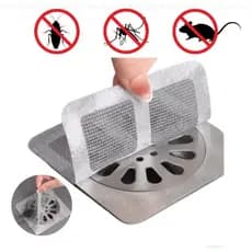 Kit 10 Adesivos Protetores de Ralo Tela Descartável Anti Entupimento e Anti Insetos para Casa