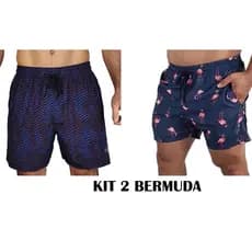 Kit 2 Peça Bermuda Mauricinho Short Praia Plus Size G1 G2 G3