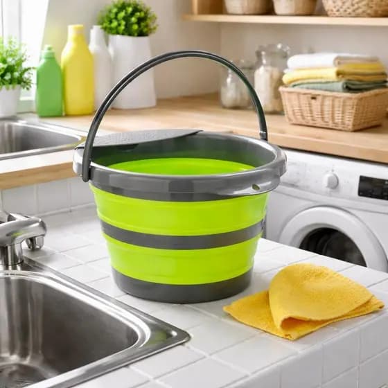 Balde Portátil Dobrável Compacto 4 Litros Colorido Casa Jardim Camping Bebida Sortido