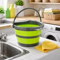 Balde Portátil Dobrável Compacto 4 Litros Colorido Casa Jardim Camping Bebida Sortido