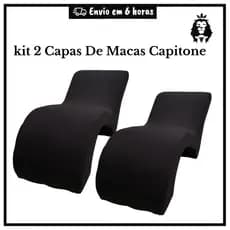 Kit 2 Capas De Maca De Estética Capitone Preta Tecido Premium Envio Imediato
