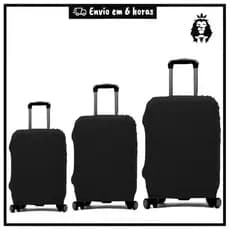 Kit 3 Capas De Mala De Viagem Luxo Premium  Tecido Resistente Capa de Mala 10kg a 23kg Envio Imediato