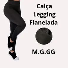 Calça Feminina Legging Flanelada Peluciada Modela Bumbum Zero Transparência