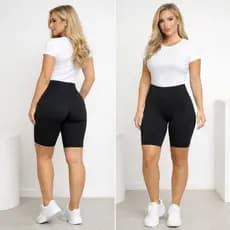 Bermuda Ciclista Suplex Feminino Shorts Fitness Liso Comprido