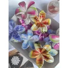 Grampos Piranha de Cabelo Flor Presilha Colorida Jasmin Verão Praiana Flor de Feriado de Praia