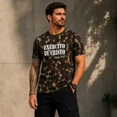 Camiseta Camuflada Exército de Cristo