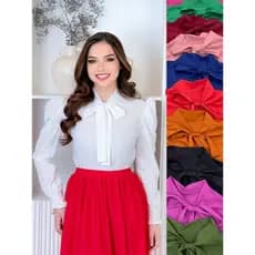 Blusa Manga Longa Com Laço Moda Feminina Evangélica 133
