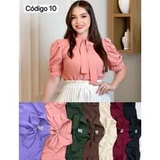Blusa Feminina Manga bufante Com Elástico MODA EVANGELICA N-10