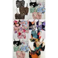 KIT  TOPS ESTAMPADOS ALÇINHA  MODA FEMININA