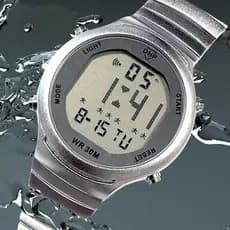 [W9815] Relógio digital original à prova d'agua masculino presente da moda luxo social alarme