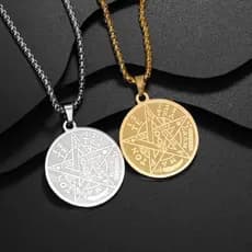 Presente Pingente Talismã De Moda Vintage De Aço Inoxidável Pentagrama Presente Barato