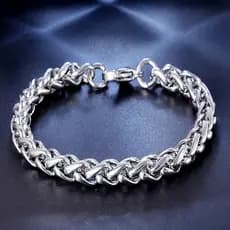 Pulseira Cordão Baiano Trançada Masculina Banhado a Ouro 18k Bracelete Torcido