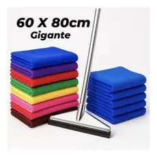 Kit 10 Unidades Pano De Chão Microfibra Gigante 60x80 Multiuso Limpeza Geral