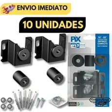 Kit Com 10 Suporte Universal Fixo Para Smart TV LED LCD 10 á 85 Polegadas Envio Imediato