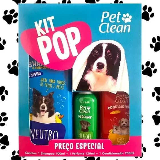 Kit Shampoo Perfume e Condicionador Pet Clean para Cães Envio Imediato